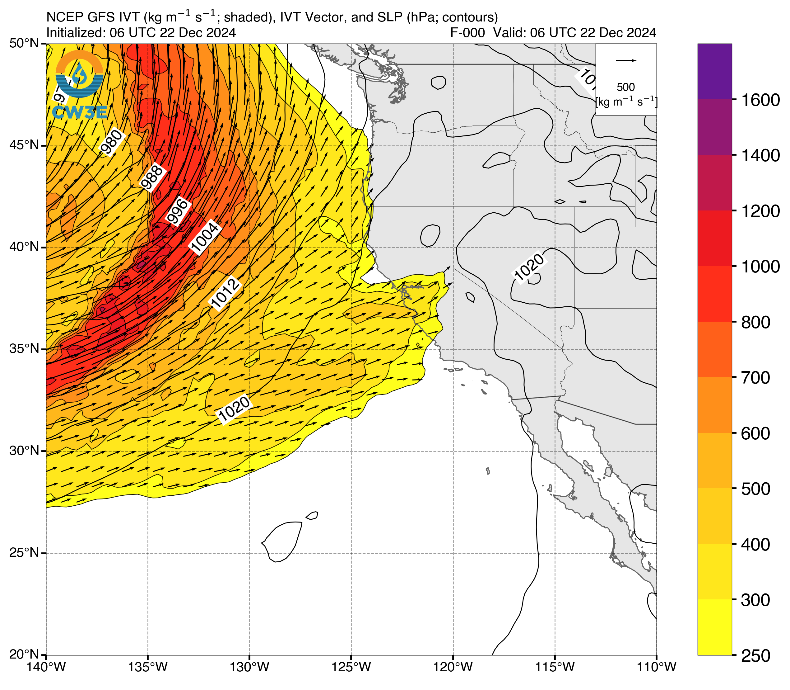 U.S. West Coast GFS IVT