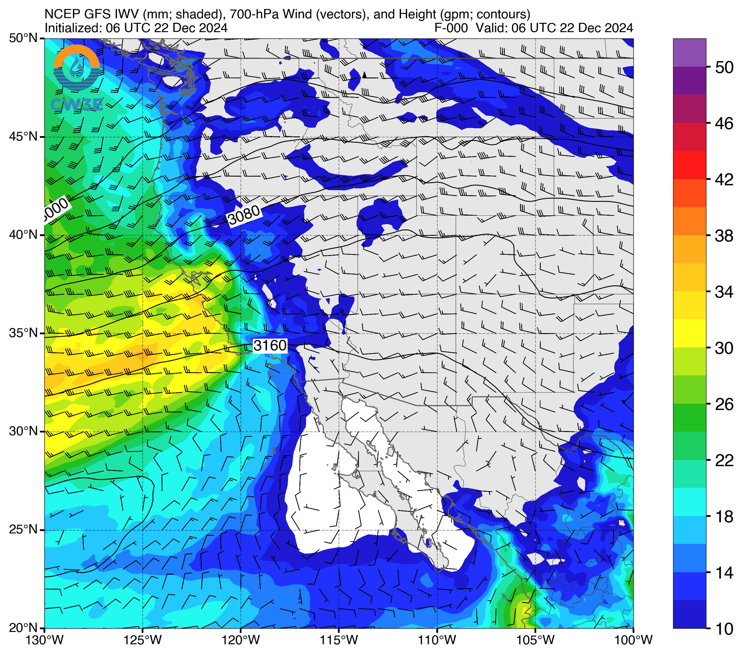 Interior West GFS IWV